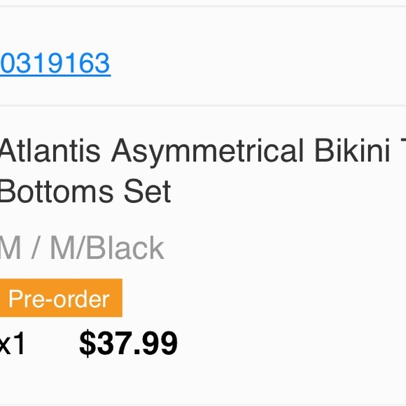 Cupshe bikini set mesh one shoulder black M NWT - Picture 2 of 5